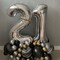 21 Number Balloons Silver 12 or 21 Balloons Number 40 Inch Number 21 Foil Mylar Balloons (S-number 12)